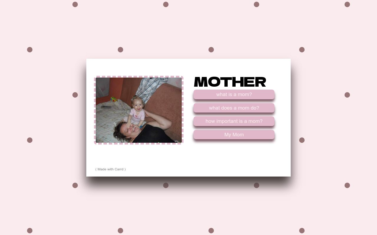 Carrd profile picture for @mothering